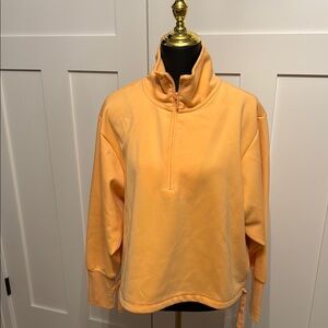 Women's Tangerine Orange Half-Zip Sweatshirt